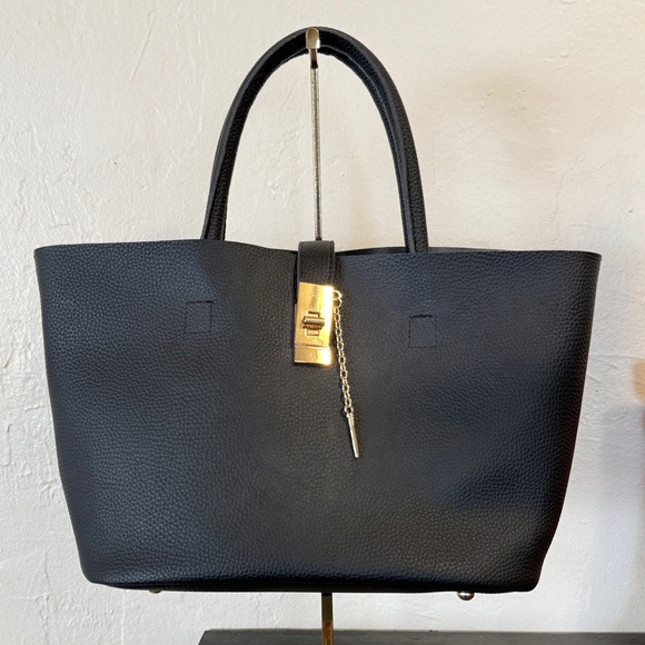 Black Satchel Faux Leather Bag - Picture 5 of 13